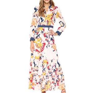 Floral Long Sleeve Maxi Dress